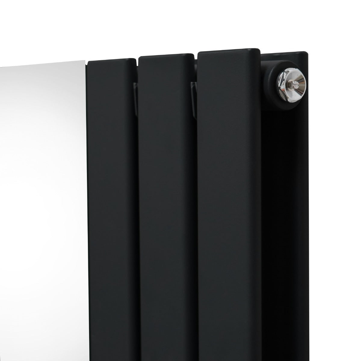 Q-Rax Radiatore a Specchio 1800x425 Nero con Valvole