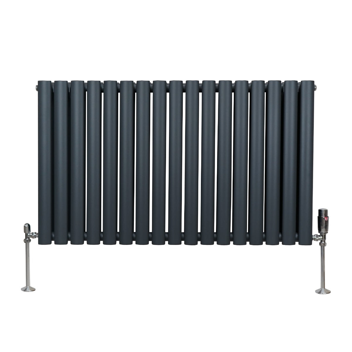 Q-Rax Radiatori Tradizionali radiatore 600x1020 antracite con valvole