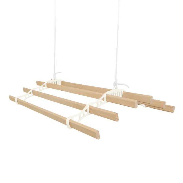 Q-Rax Stendibiancheria stendino soffitto avorio 1,2 m 6 listelli