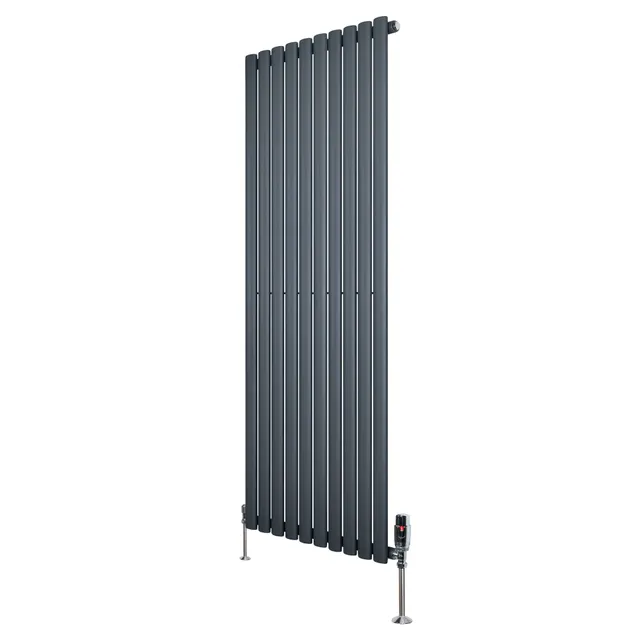Q-Rax Radiatore Verticale Ovale 1600x600 Antracite