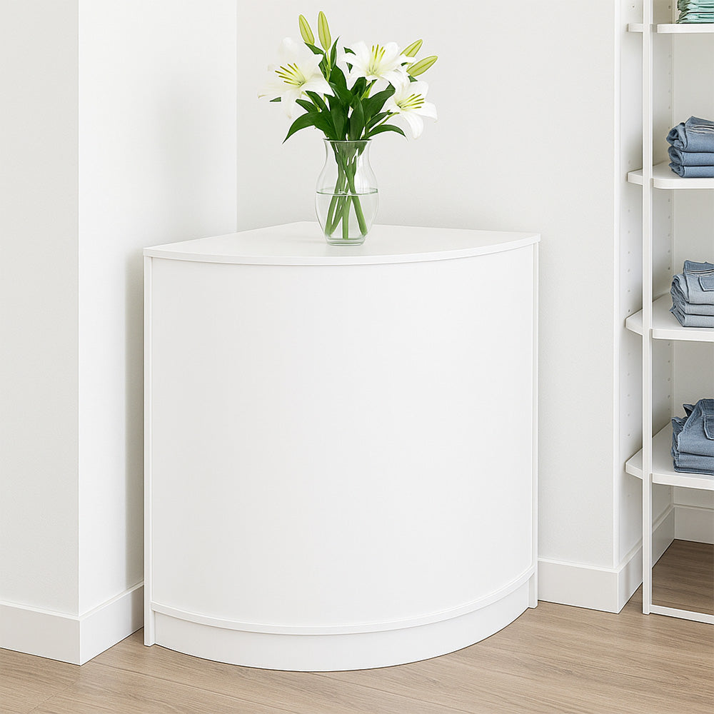 Q-Rax CM60 Bancone Angolare Negozio Bianco 60x60x90 cm