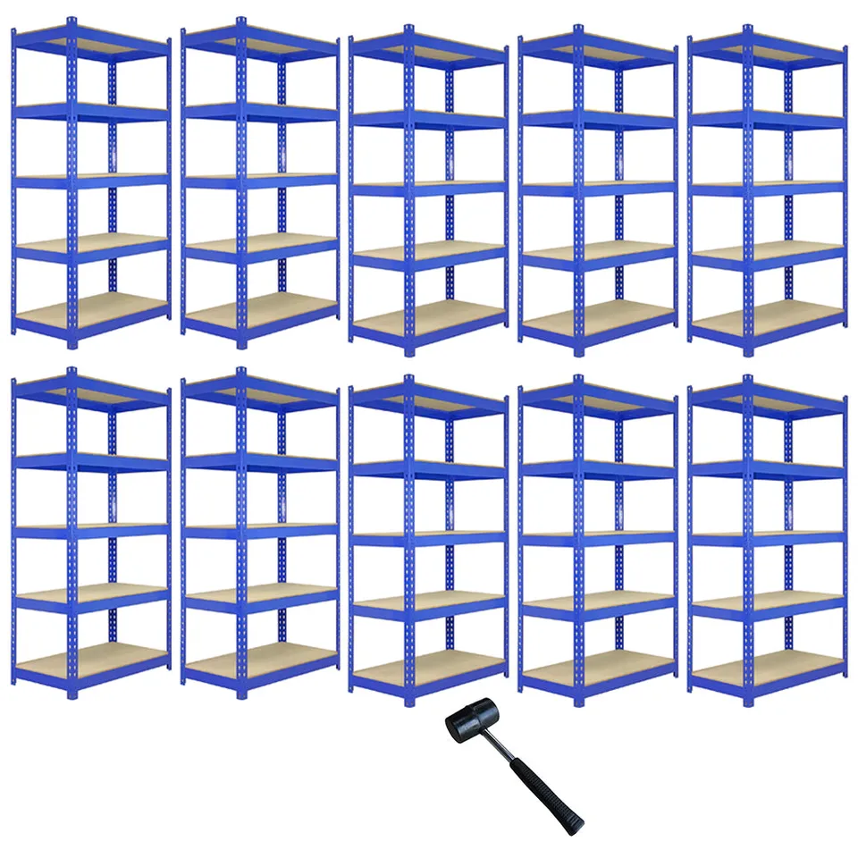 Q-Rax Scaffale Garage Blu 120x50cm 10 Pezzi Portata 200kg