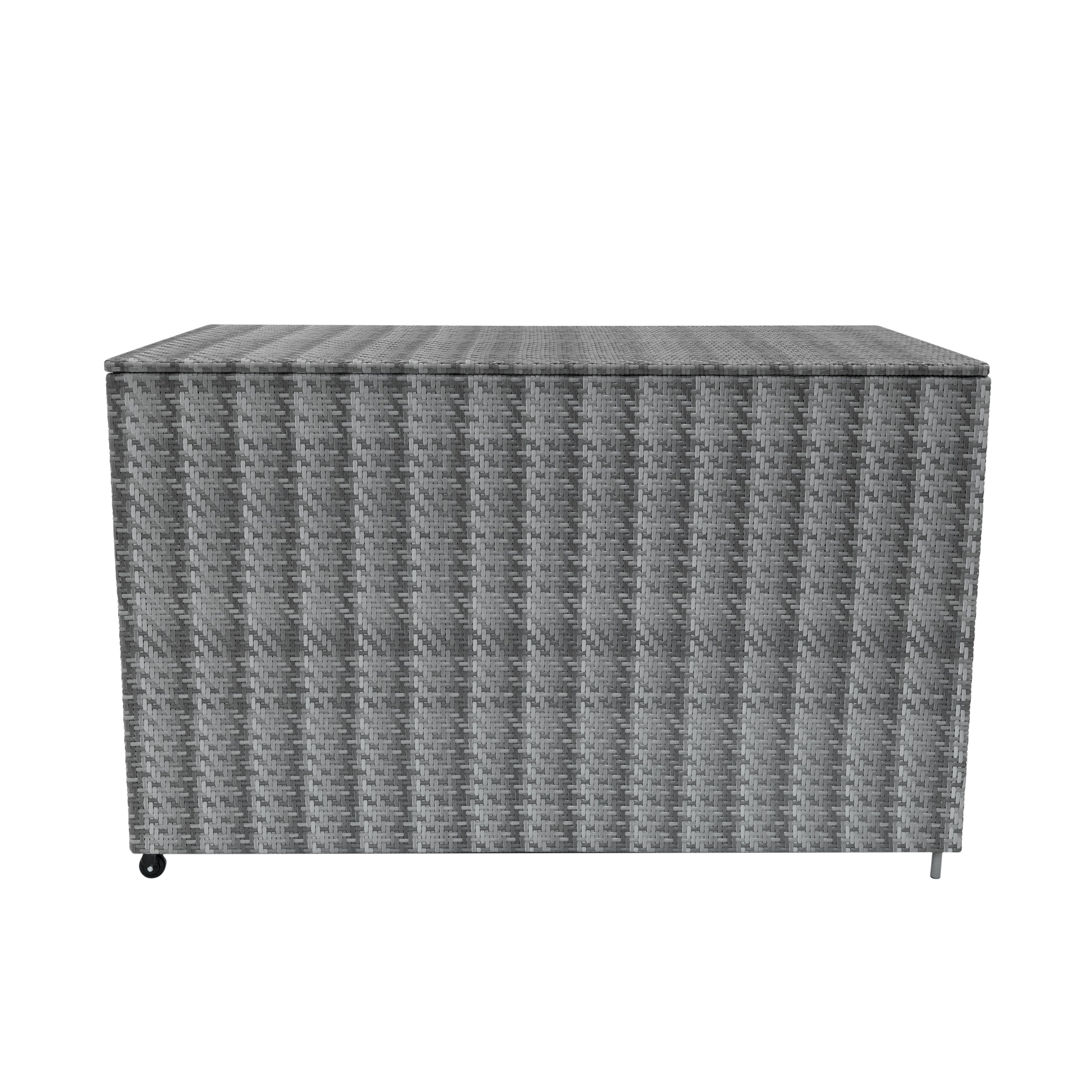 Q-Rax Baule Rattan Grigio 996L da Esterno Impermeabile