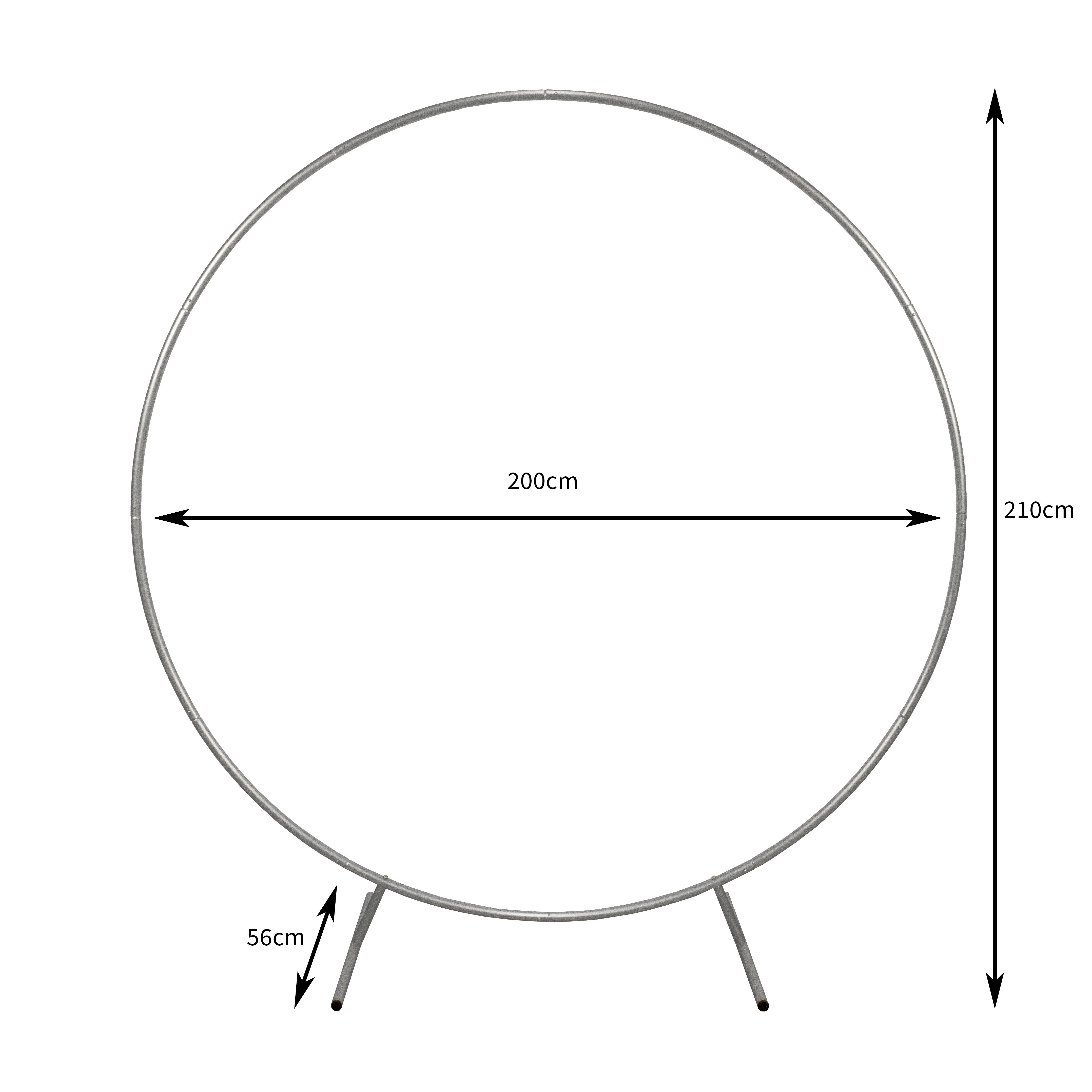 Q-Rax Accessori per la casa arco matrimonio argento 200 cm