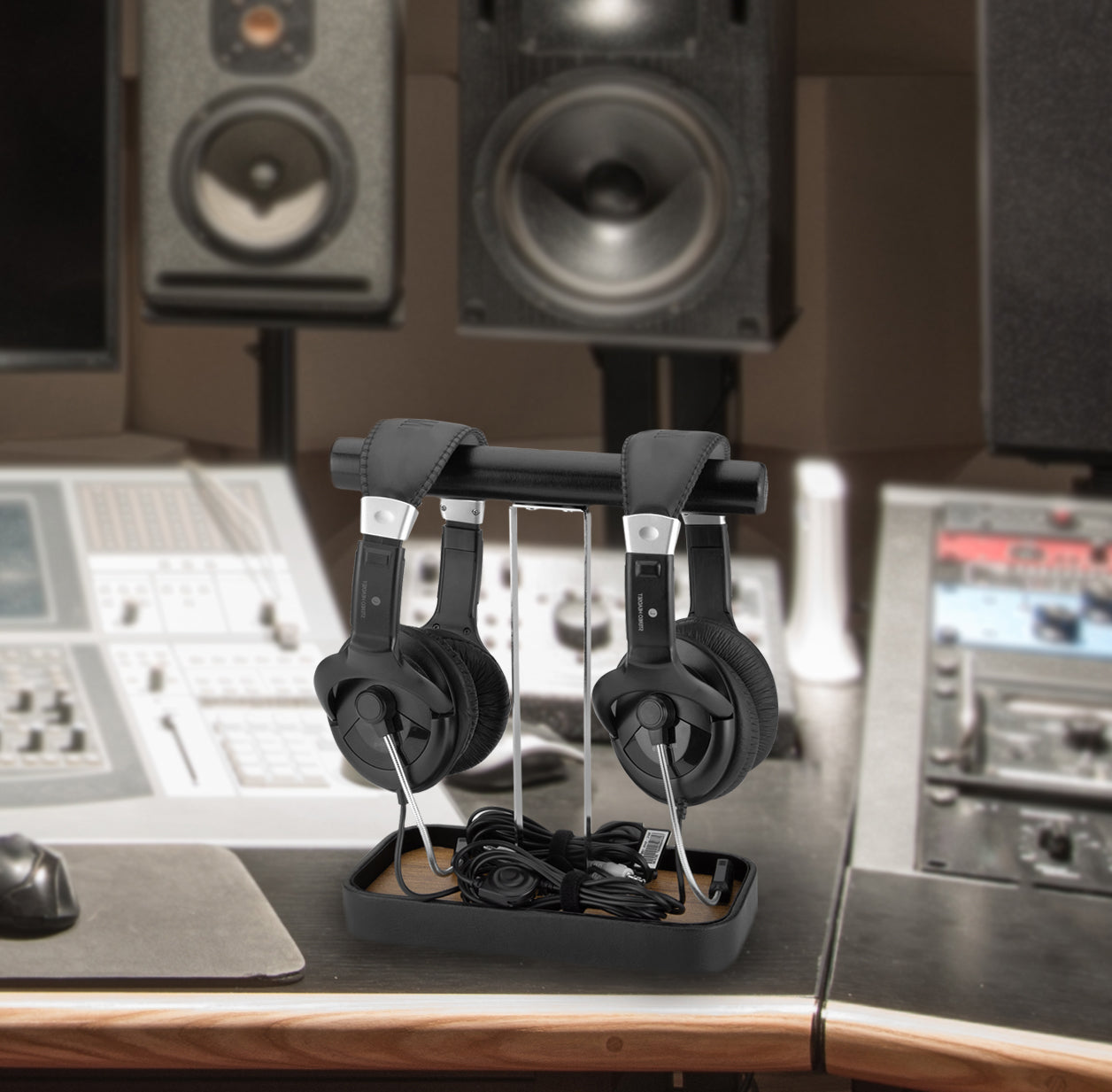 Jackcube Design Home Office Stand Cuffie Doppio Nero