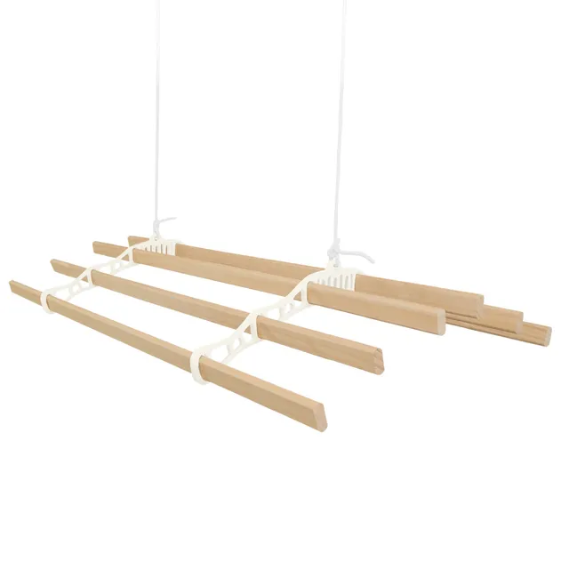 Q-Rax Stendibiancheria Soffitto Puleggia 2m 6 Listelli Avorio