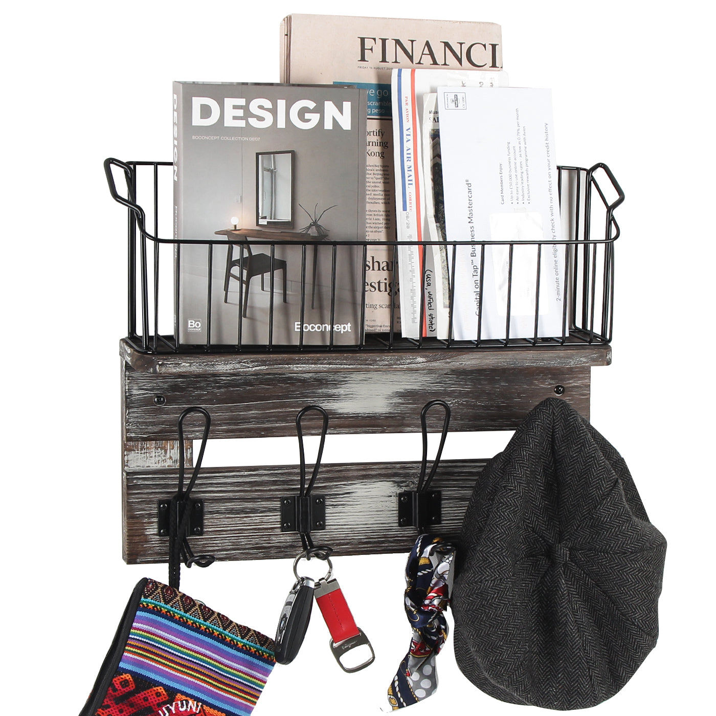 Jackcube Design Entryway Mensola Ingresso 4 Ganci Cesto