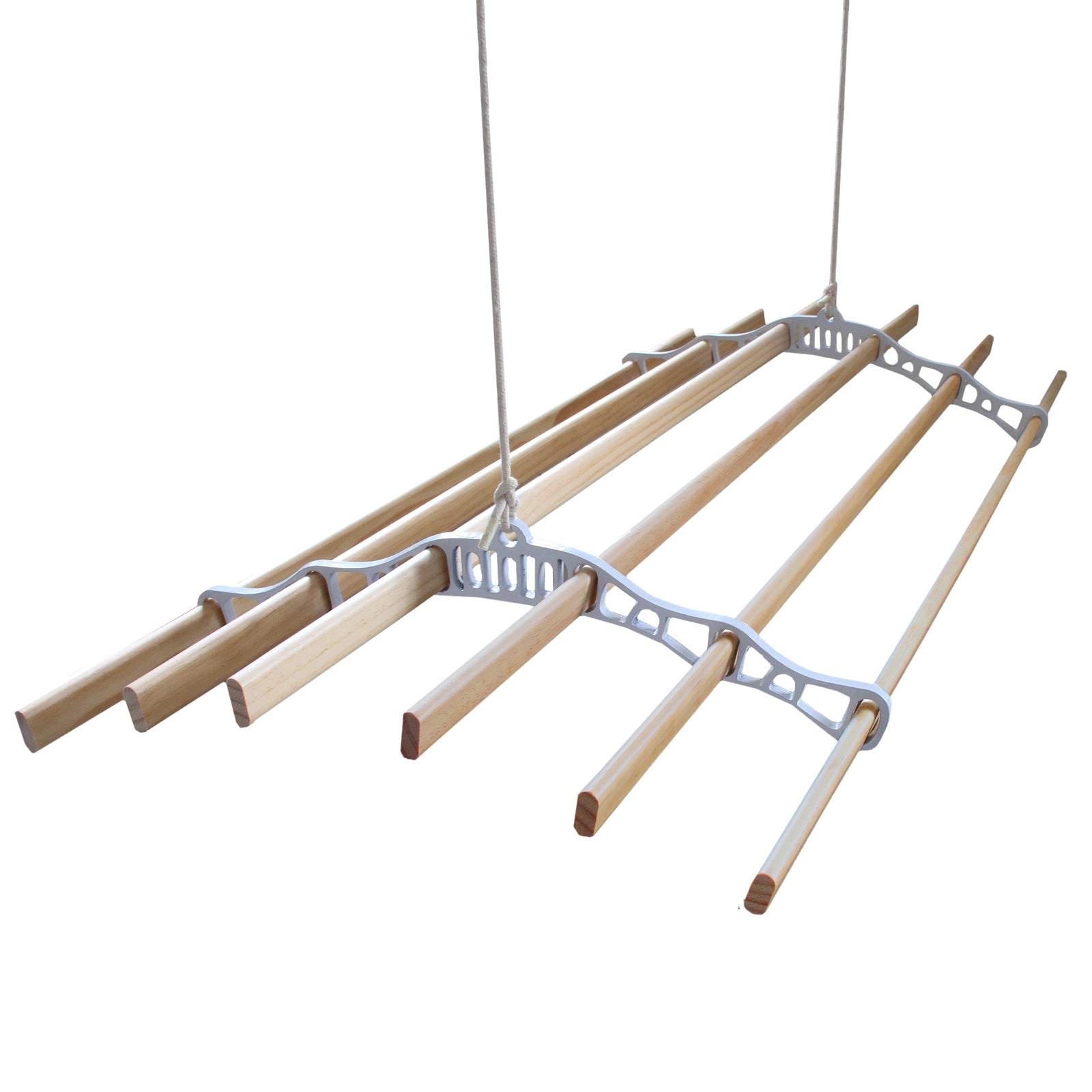 Q-Rax Accessori casa stendibiancheria soffitto 120 cm bianco legno