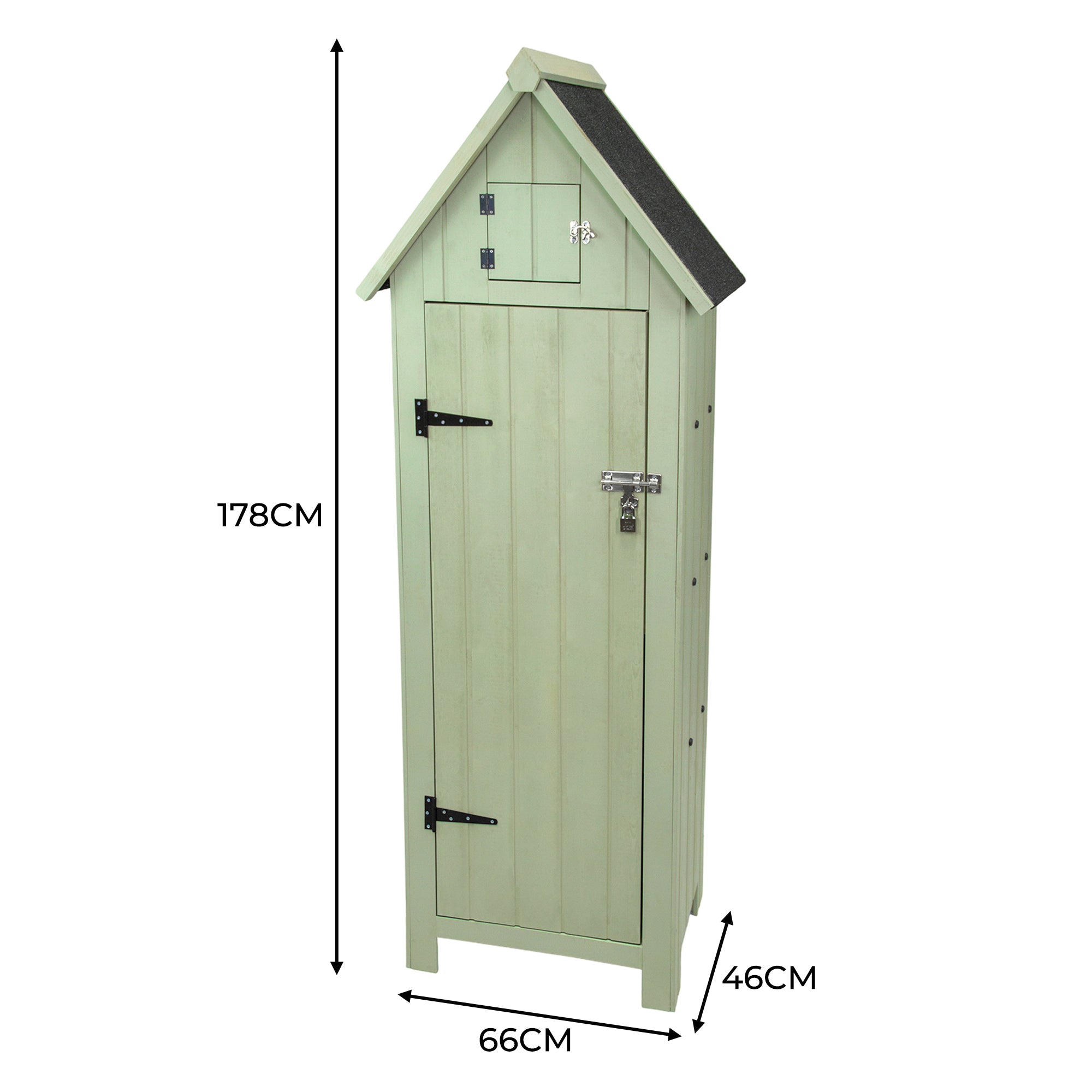 Q-Rax Casette in Legno Capanno Giardino Verde salvaspazio