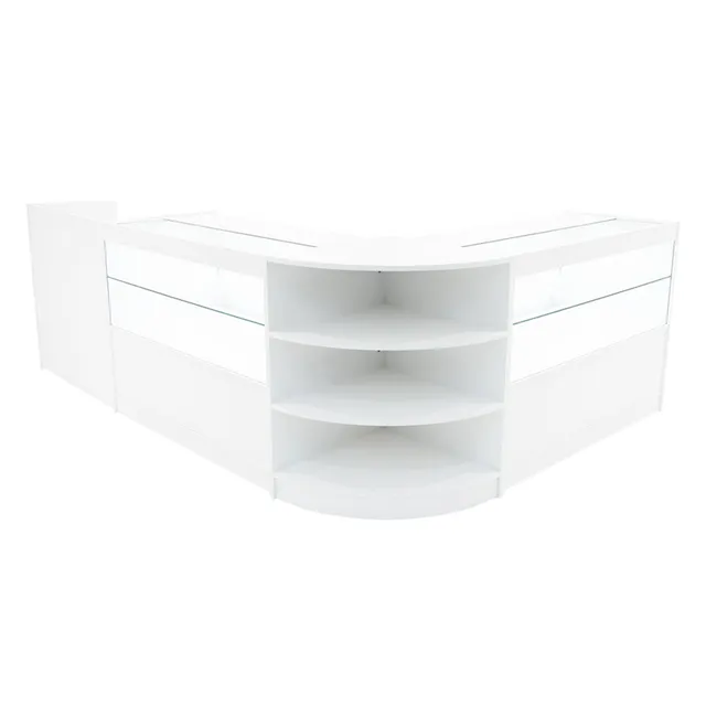 Q-Rax Banconi da Negozio Set Eclipse LED Bianco 4 Pezzi