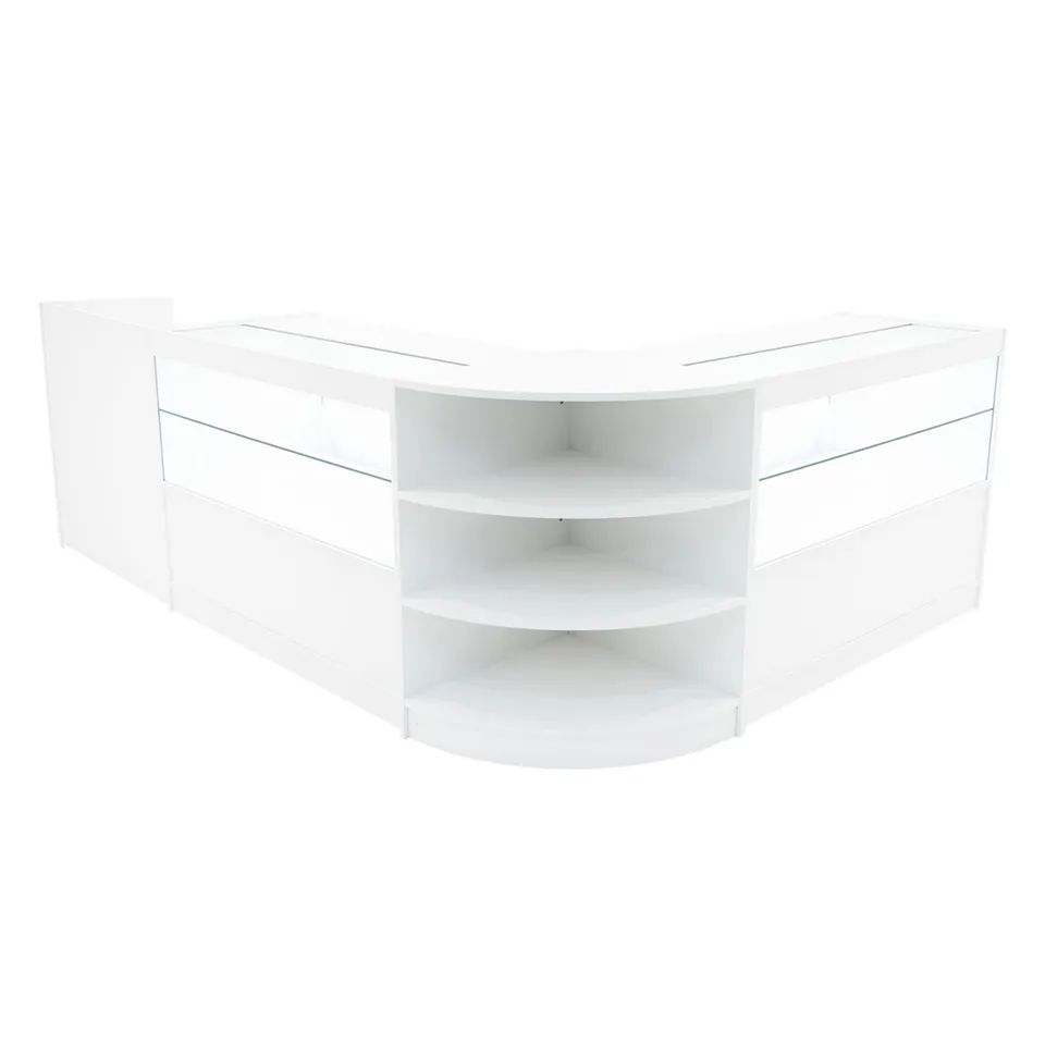 Q-Rax Banconi da Negozio Set Eclipse LED Bianco 4 Pezzi