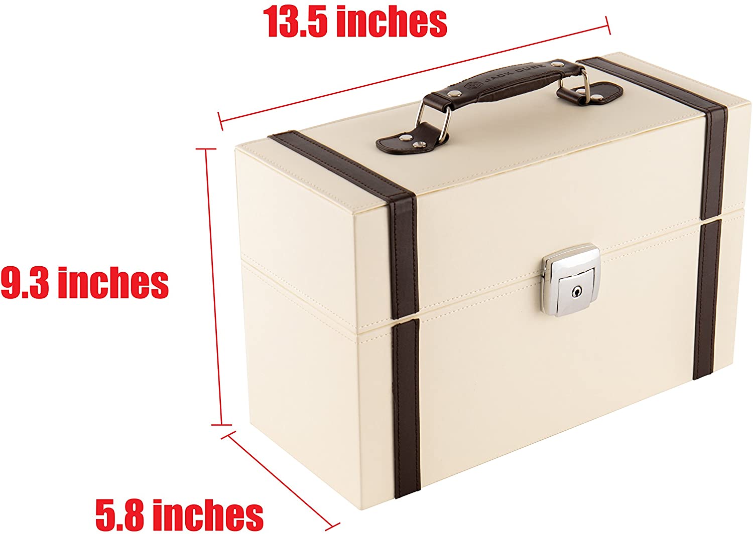 Jackcube Design Makeup & Jewelry Valigetta Smalti 48 Scomparti Avorio