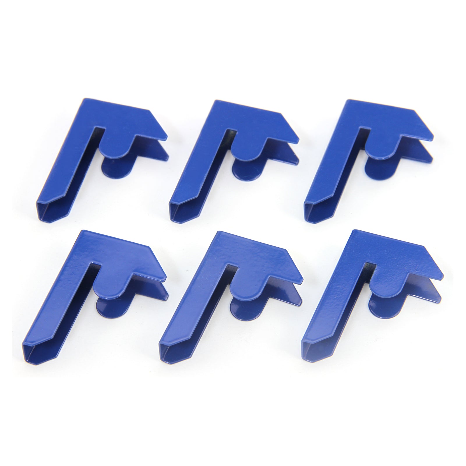 Q-Rax T-Rax Connettori Scaffali Blu Set 6 Pezzi Senza Bulloni