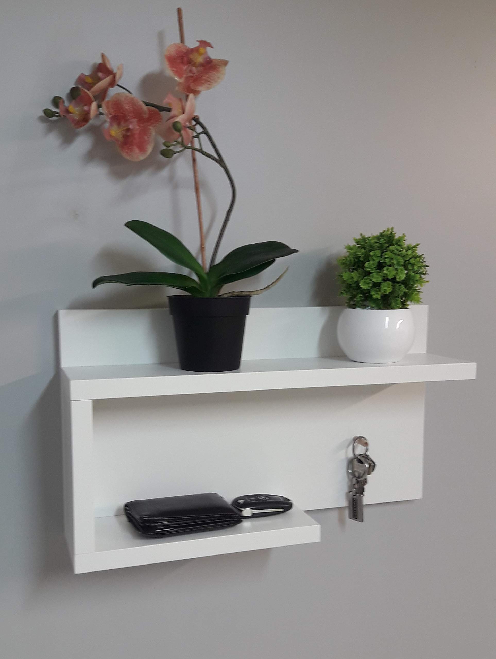 Henor Scaffali organizer ingresso legno bianco 45 cm