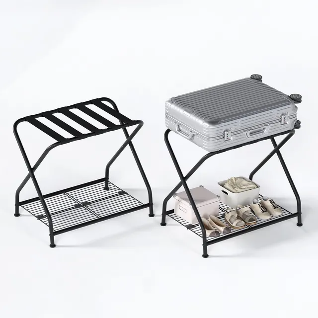 Meltrck Portapacchi Pieghevole metallo nero 64x44x55 cm 55 kg