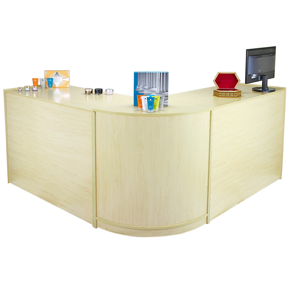 Q-Rax Zodiac Set 3 Banconi Negozio Acero Laminato a L