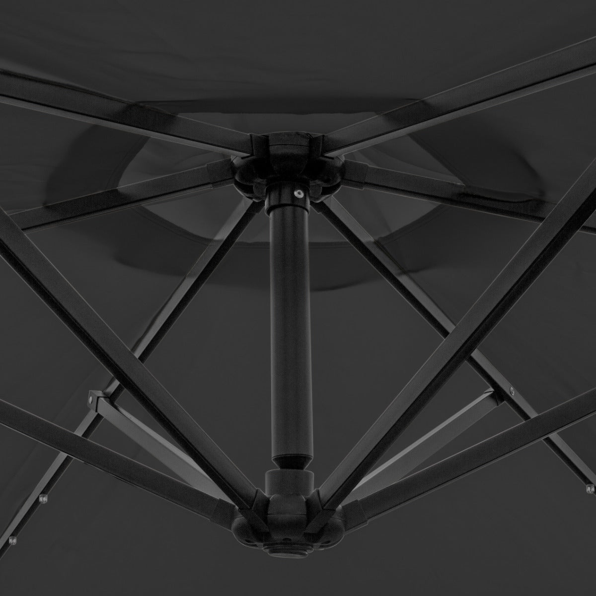 Q-Rax Mobili da Esterno Ombrellone 3m LED Grigio con Base