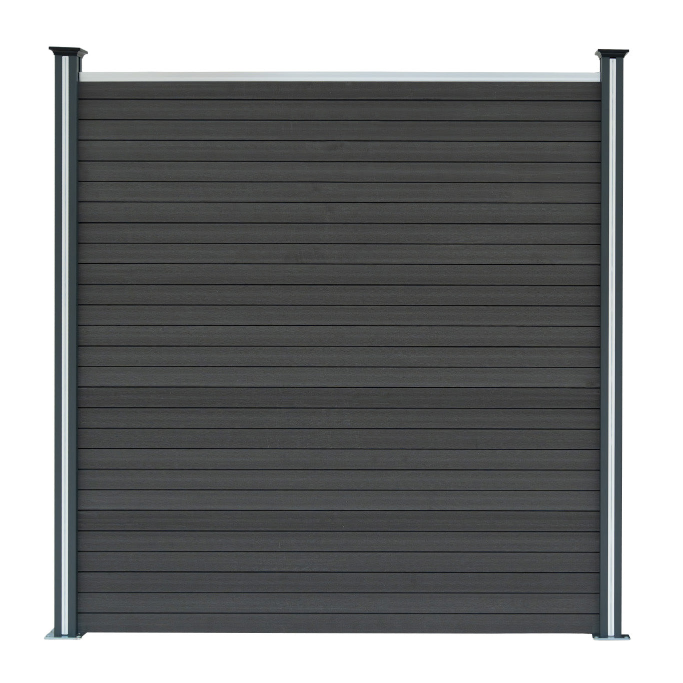 Q-Rax Deposito all'Aperto Recinzione WPC Grigio 9 Pannelli LED