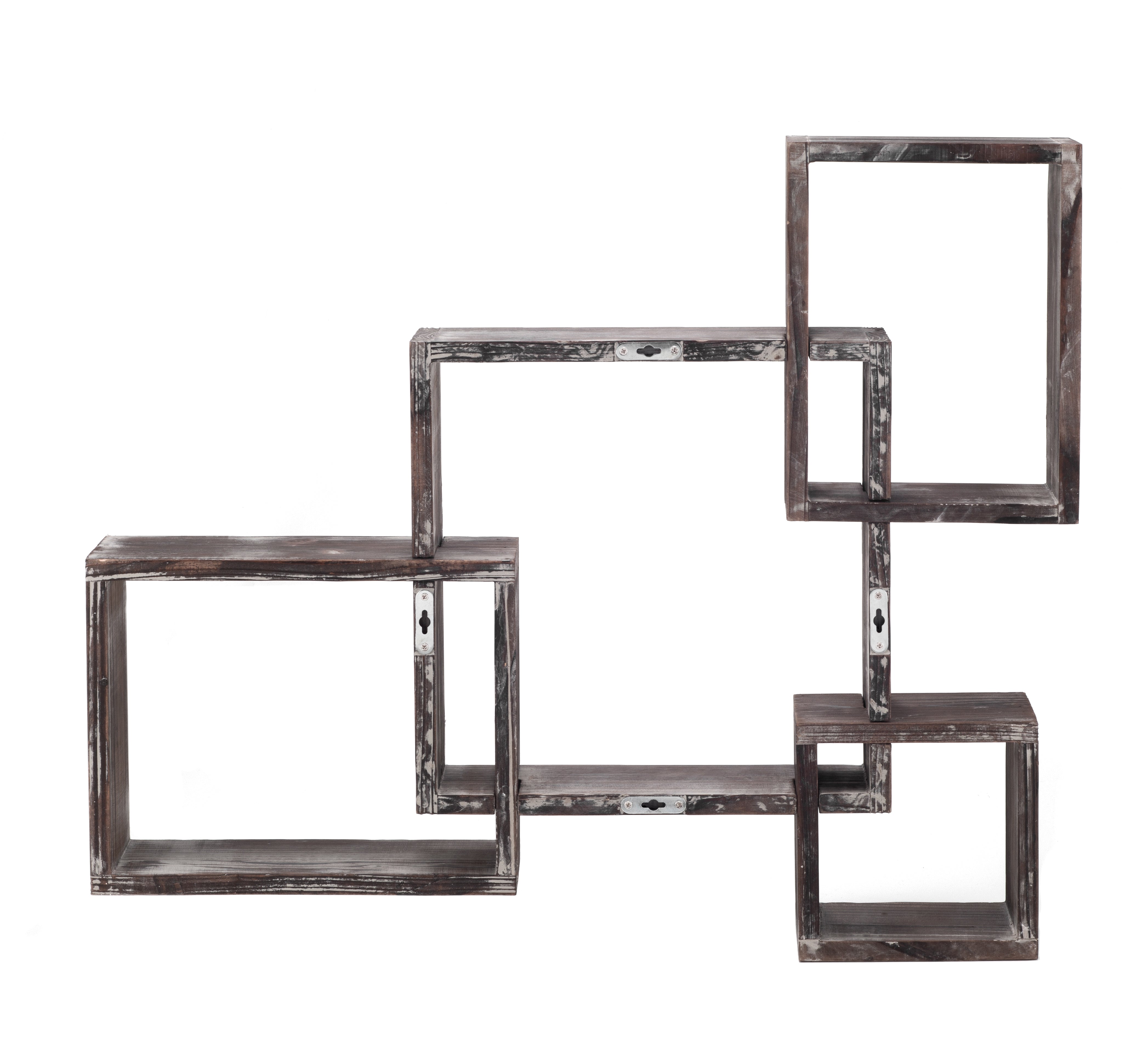 Jackcube Design Living Room Set 4 Mensole Parete Legno Rustico