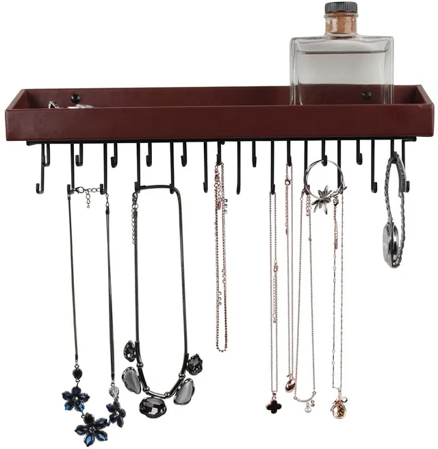 Jackcube Design Organizer Gioielli Parete 23 Ganci Marrone