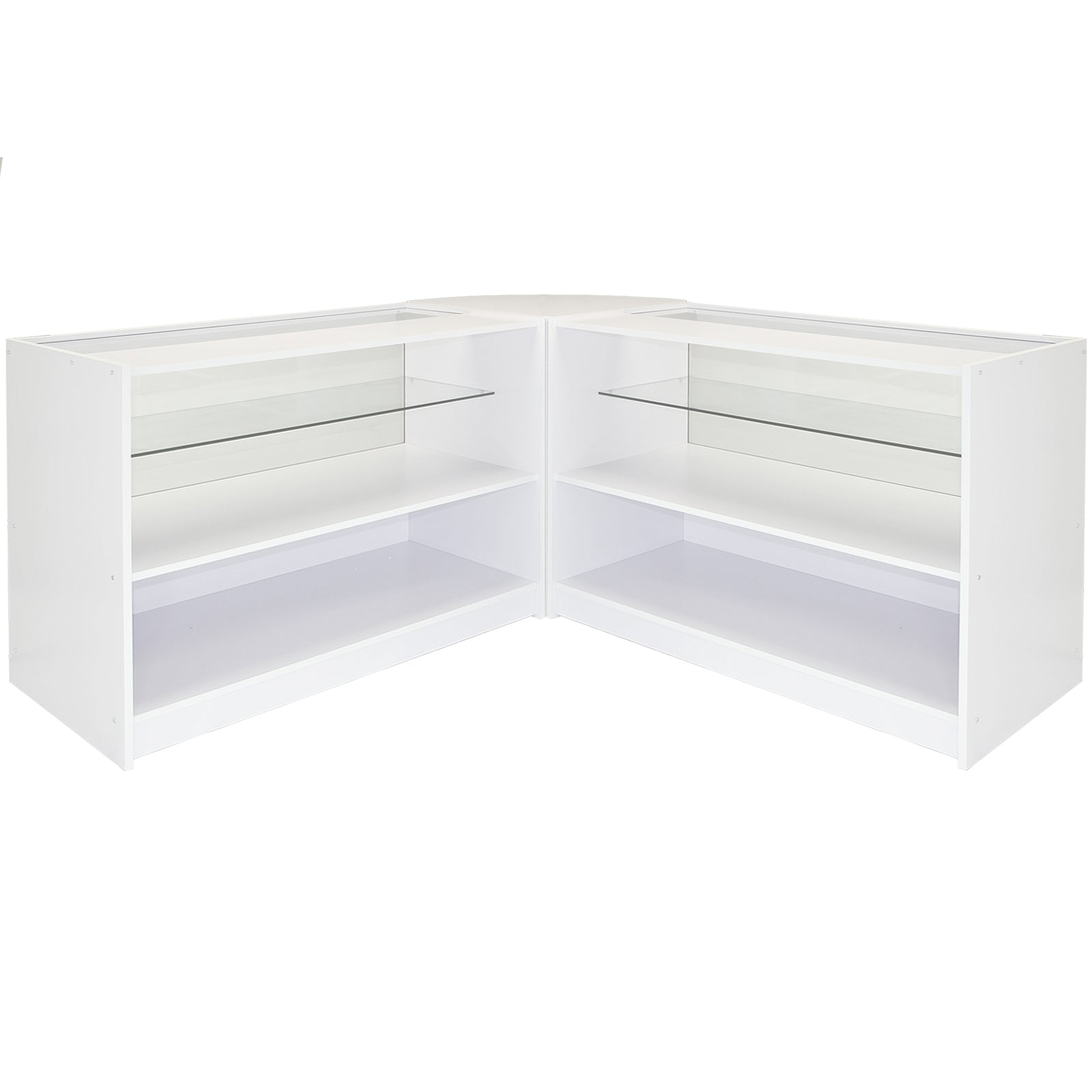 Q-Rax Banconi Negozio Set Gemini 3 Pezzi Vetro