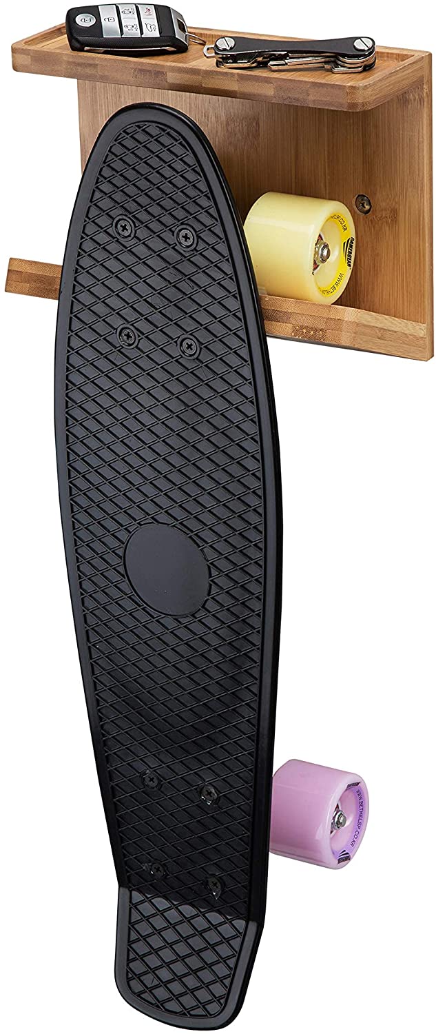 Jackcube Design Equipment Porta Skateboard Parete Bambù Mensola