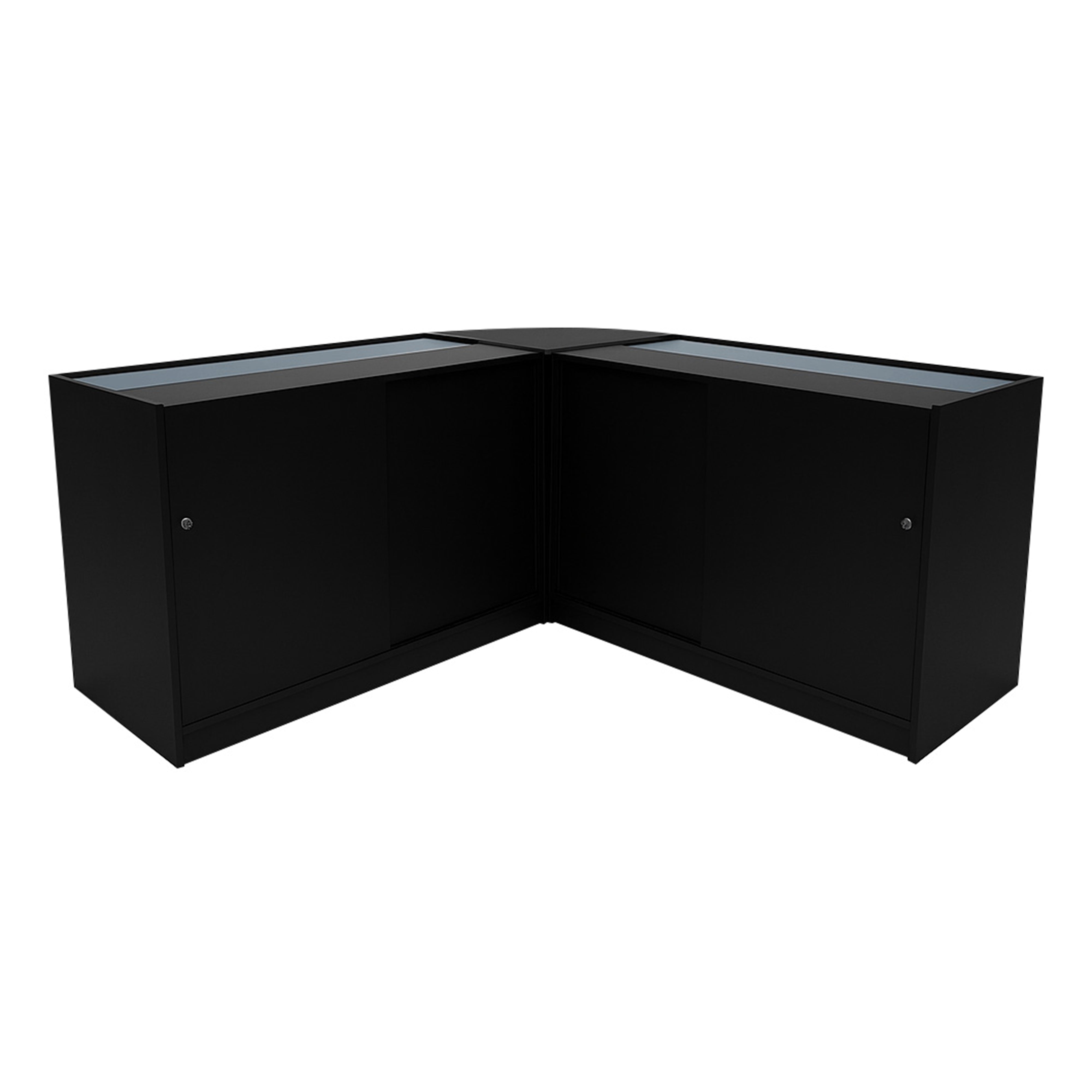 Q-Rax Iris B1200+CM60 Bancone Negozio Nero LED 3 Pezzi