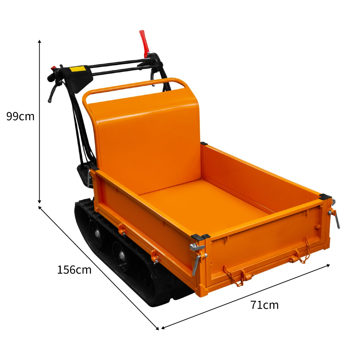 Q-Rax Mini Dumper Cingolato Benzina 300 Kg 6.5HP