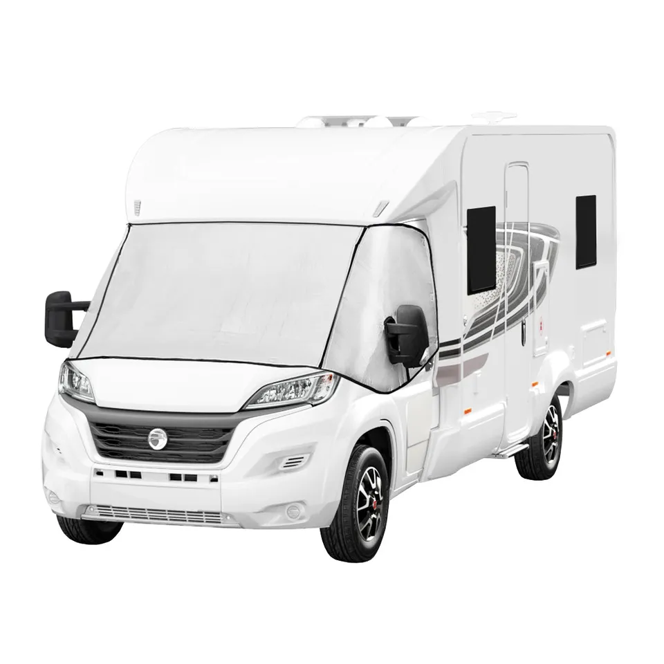 Q-Rax Copertura Parabrezza Camper Termica con Zip e Tasche