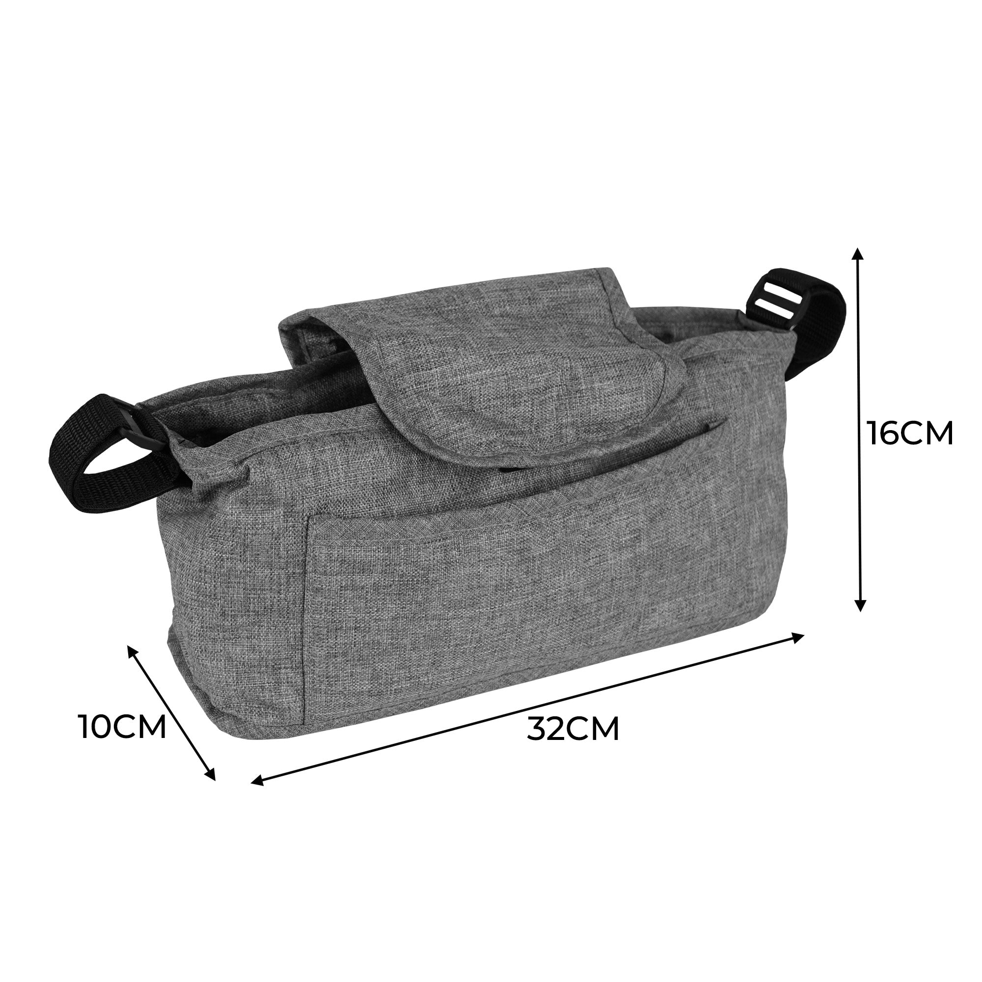 Q-Rax Accessori per la casa Borsa Passeggino Grigio Oxford