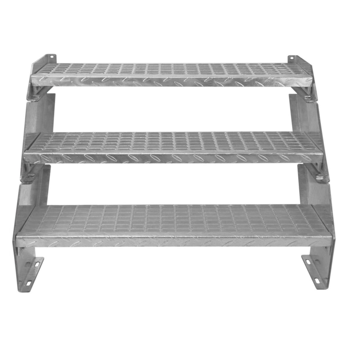 Q-Rax Scala Zincata 3 Gradini 900 mm Regolabile Componibile