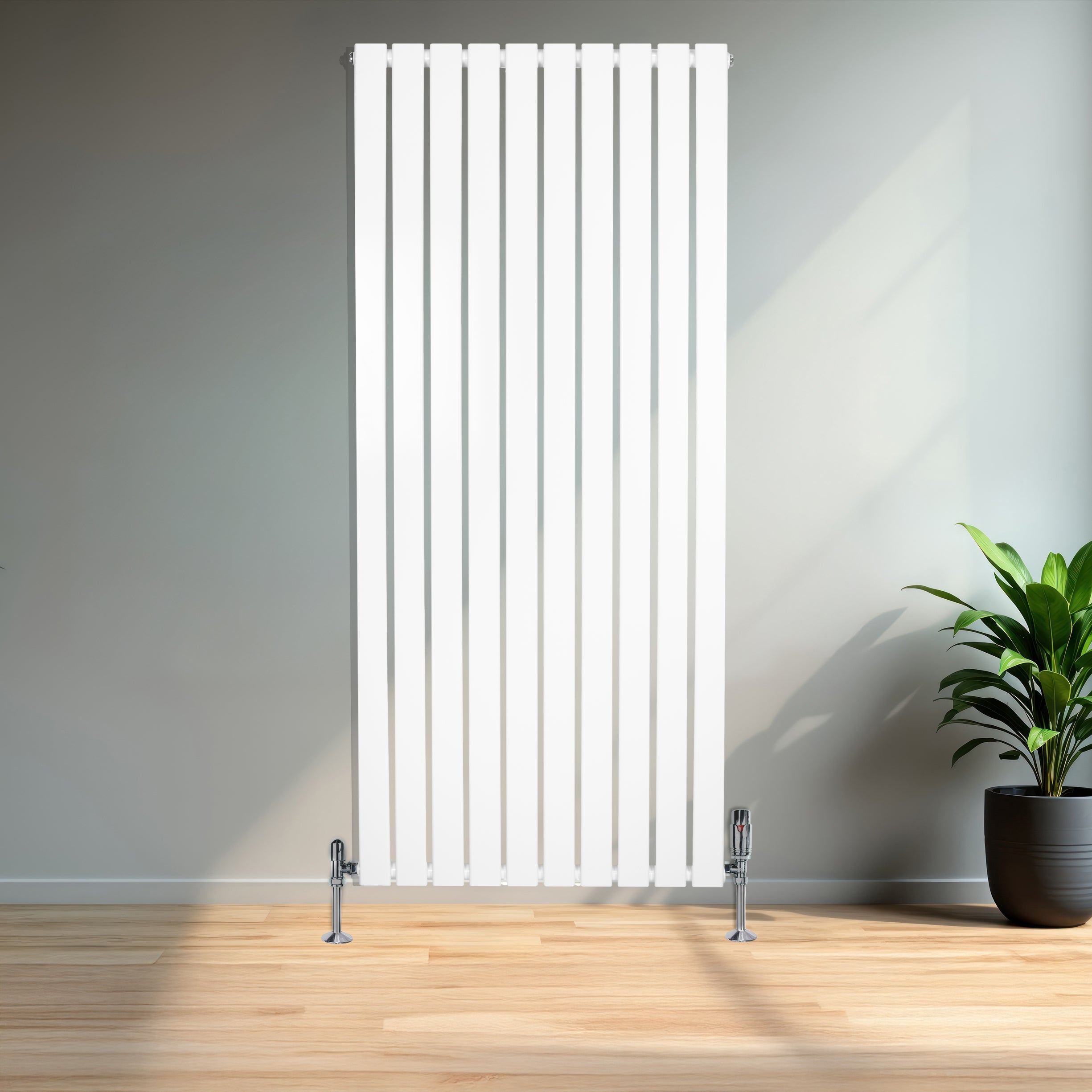 Q-Rax Radiatore Piatto 1600x700 mm Bianco Monocolonna Valvole