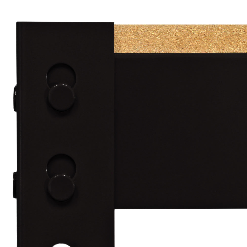Q-Rax Banco Lavoro Nero 120 cm acciaio MDF 200 kg