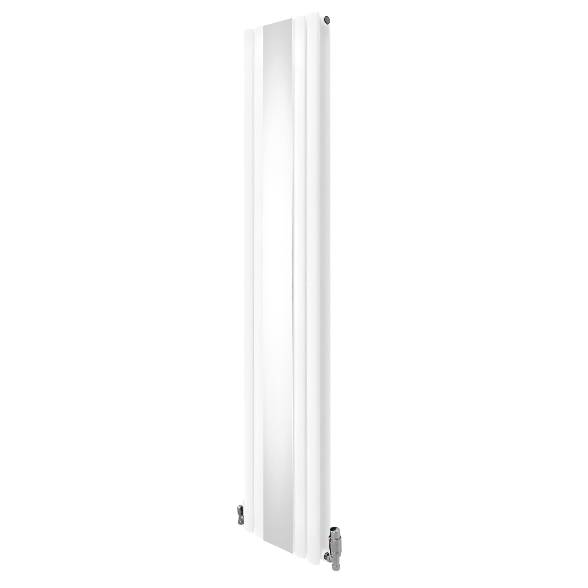 Q-Rax Radiatore Pannello Ovale Specchio 1800x380 Bianco