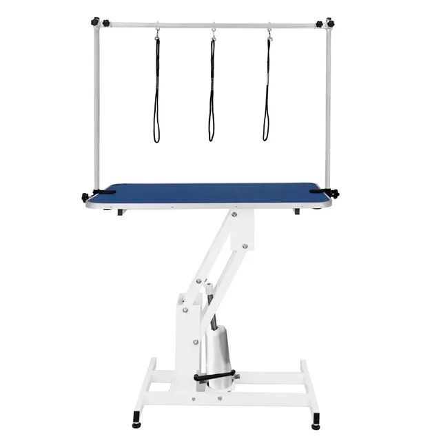 Q-Rax Tavolo Toelettatura Idraulico Piano Blu 106 cm 180 kg
