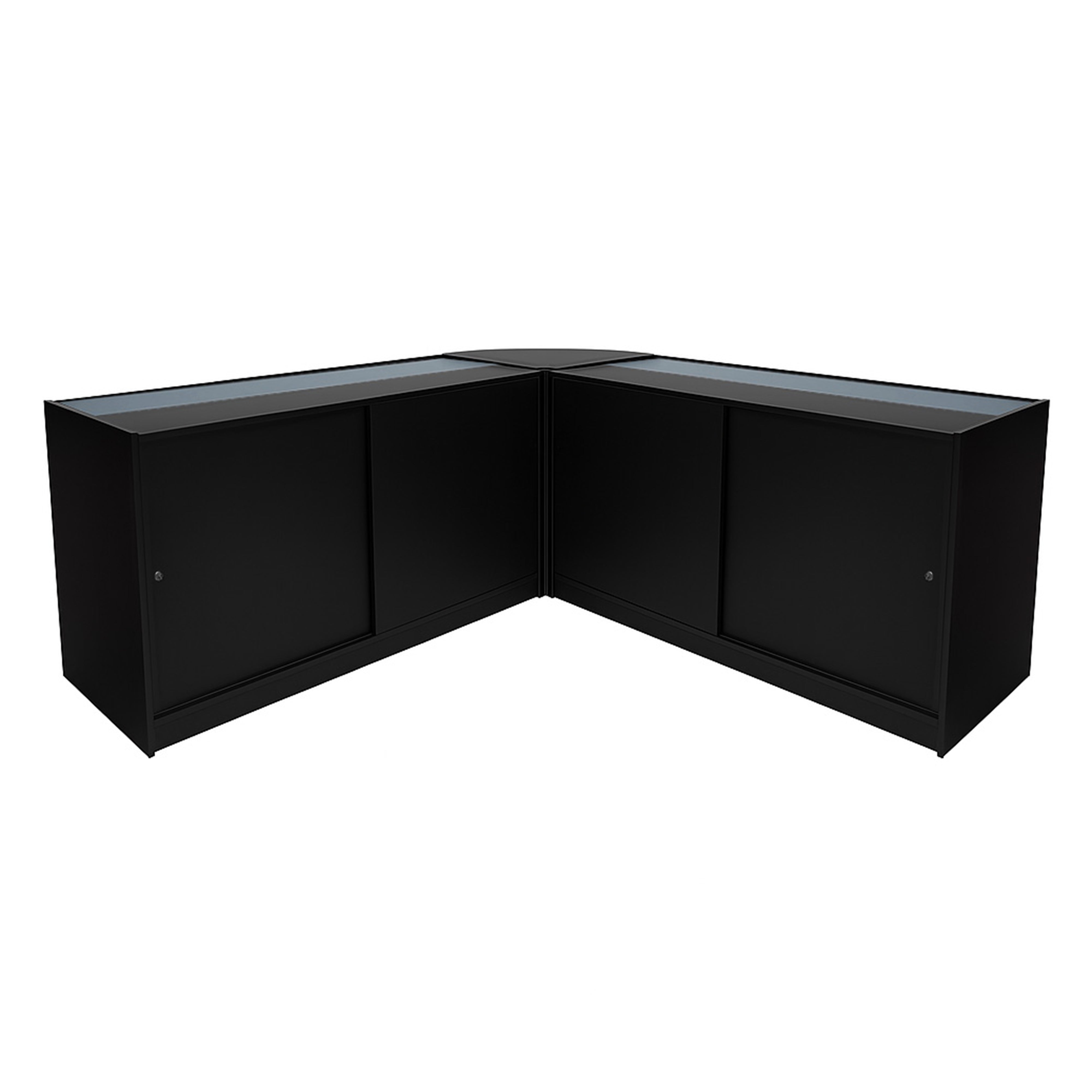 Q-Rax Banconi Iris Set 2x B1500+CM60 Bancone Nero LED