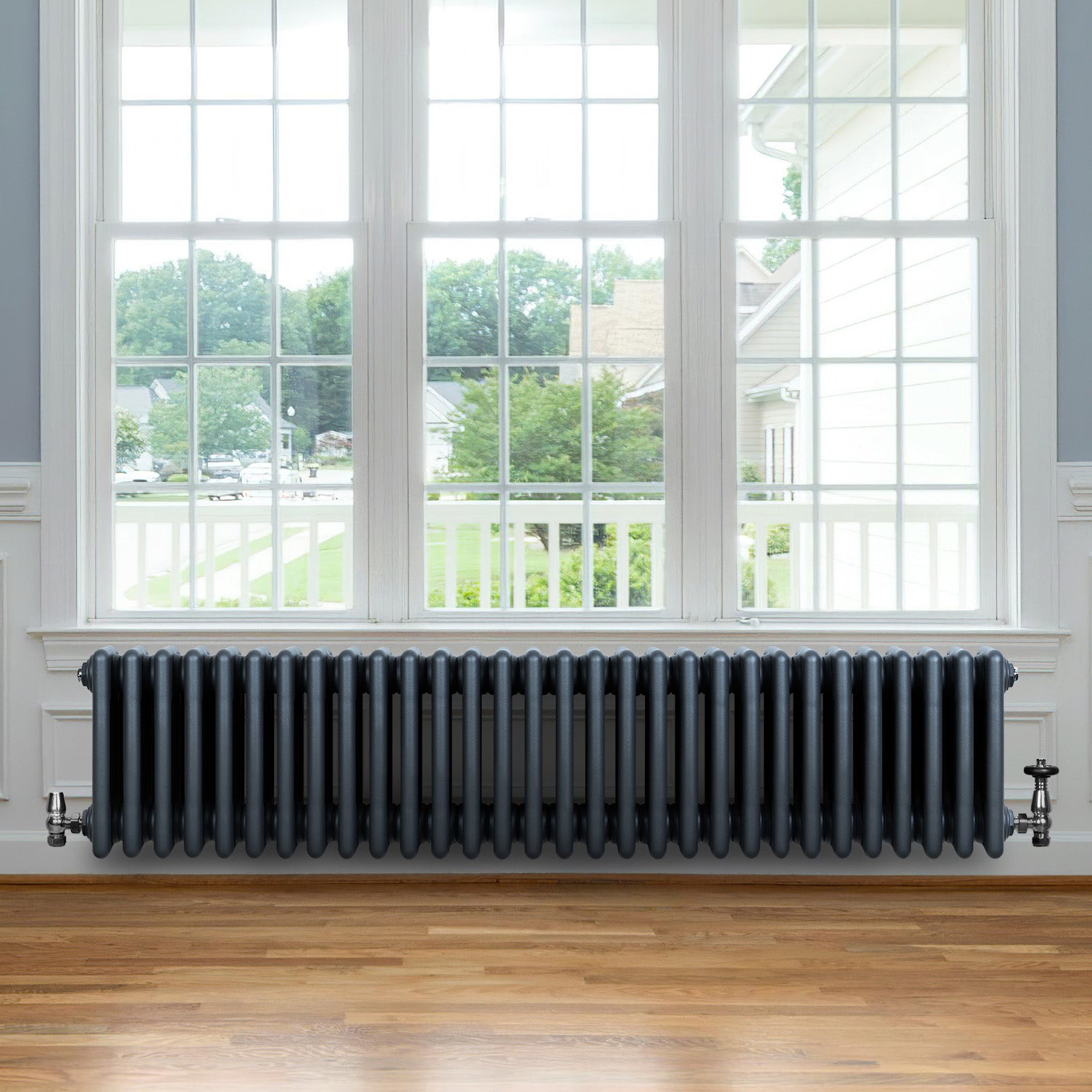 Q-Rax Radiatori Tradizionali 4 Colonne 300x1370 mm Antracite