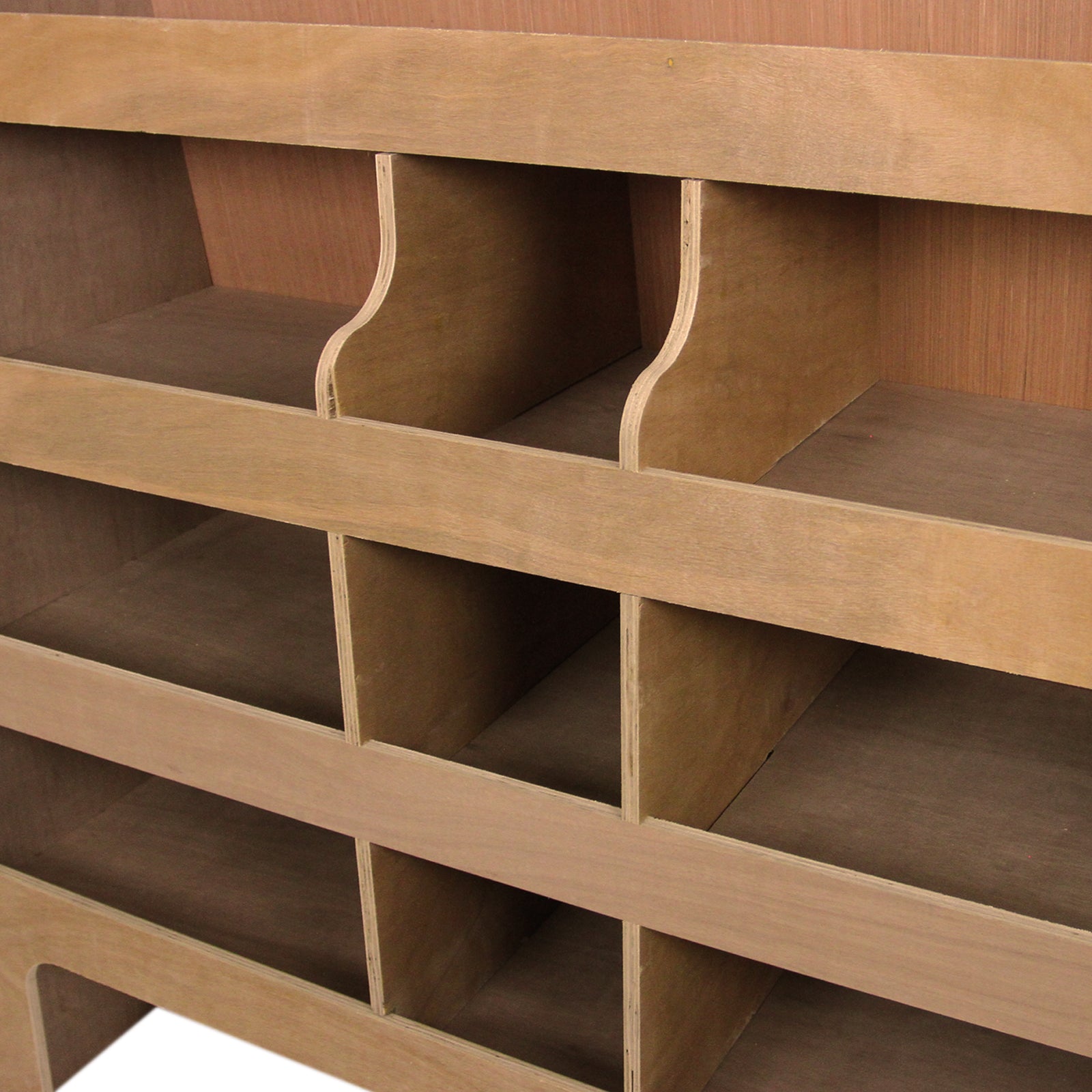 Q-Rax 2 pz scaffalatura furgone Transit Custom compensato