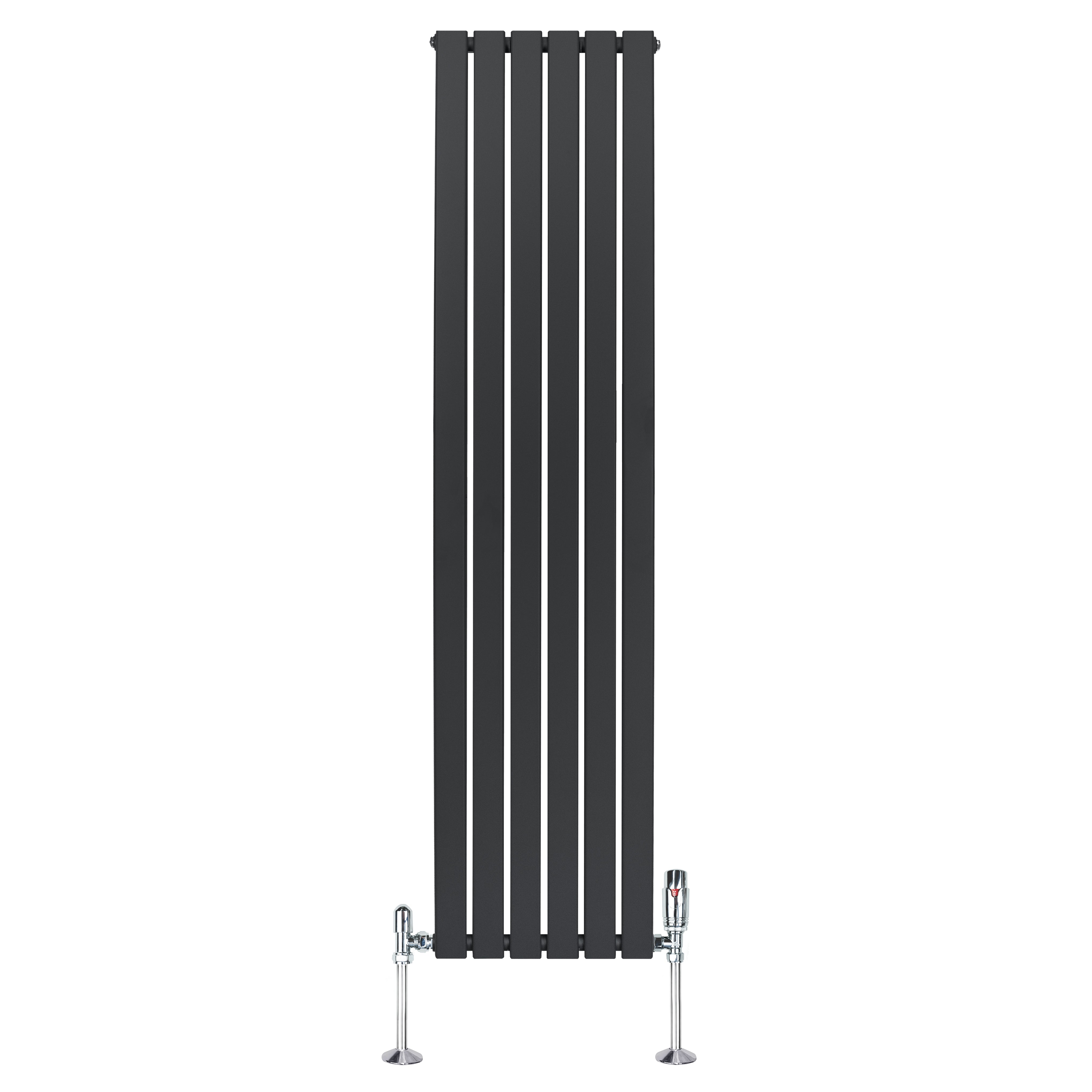 Q-Rax Radiatore Piatto Monocolonna 1800x420 Antracite Valvole