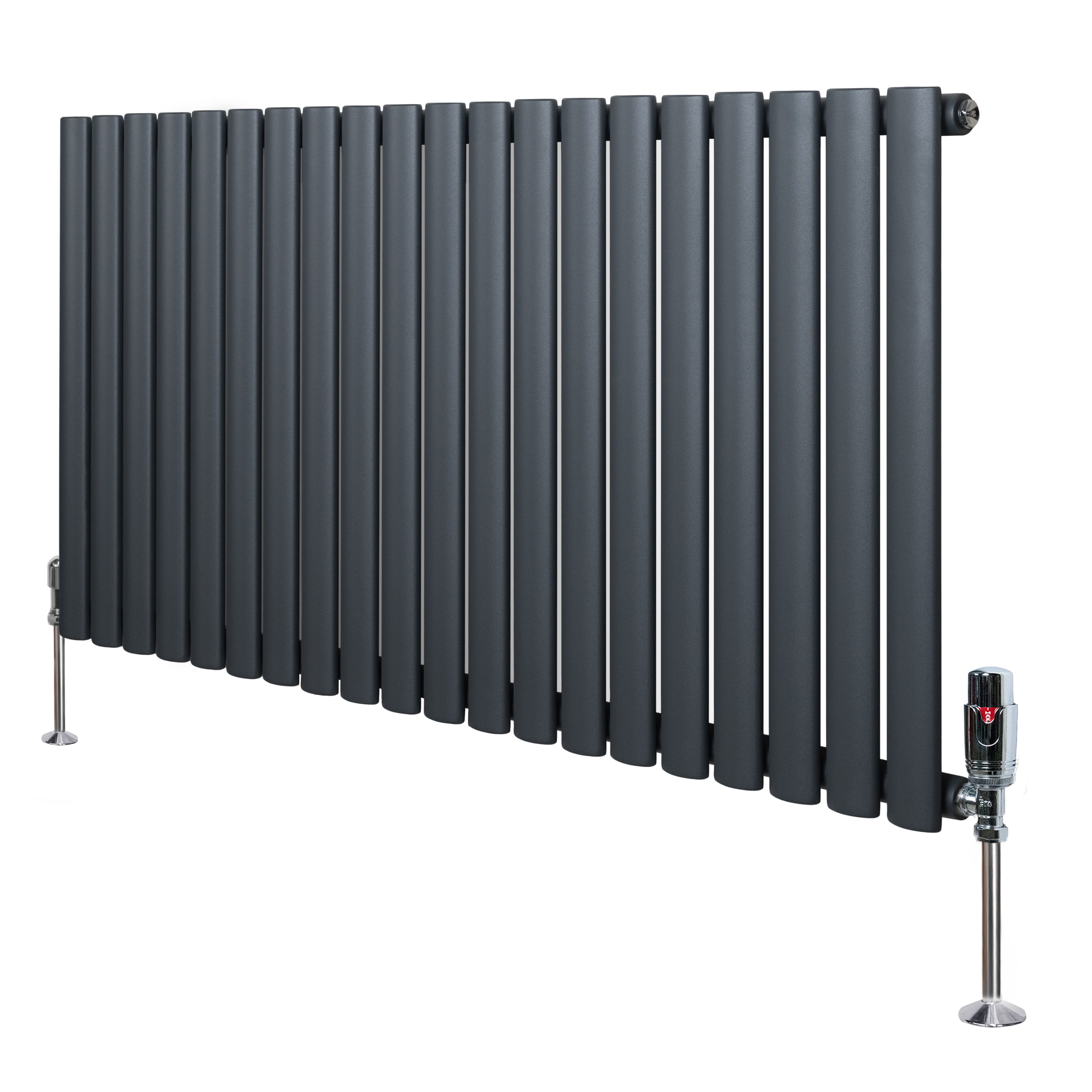 Q-Rax Radiatore Ovale Colonna Antracite 600x1200mm