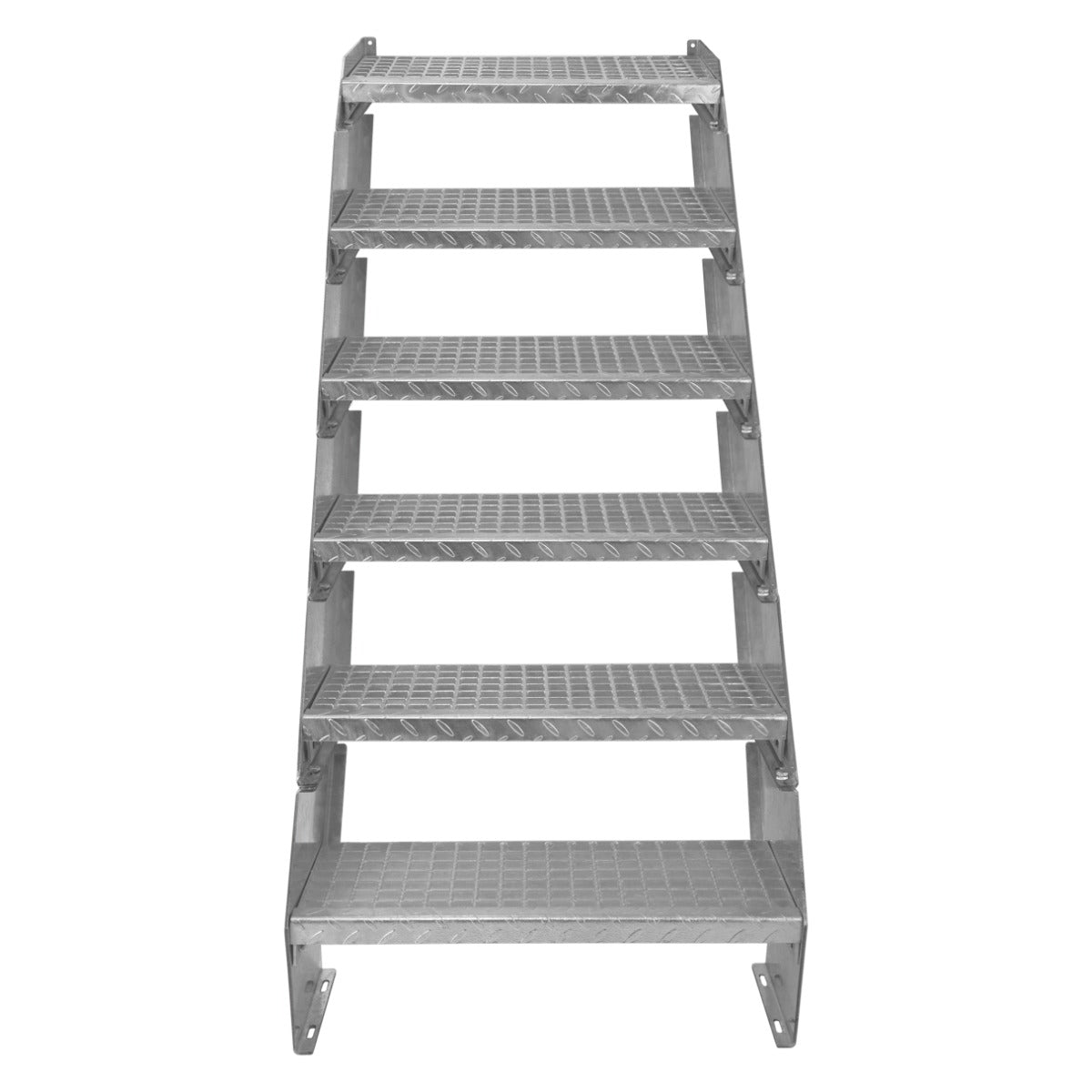 Q-Rax Scala Zincata Regolabile 6 Gradini 600 mm Acciaio