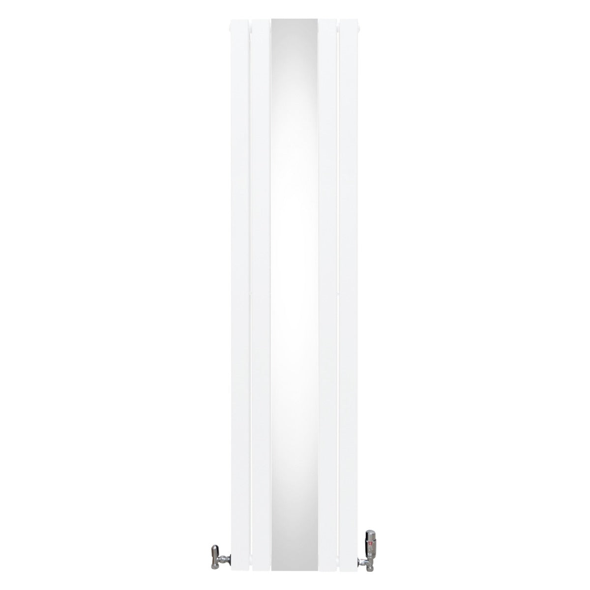 Q-Rax Radiatore Verticale Specchio Bianco 1800x425 Valvole
