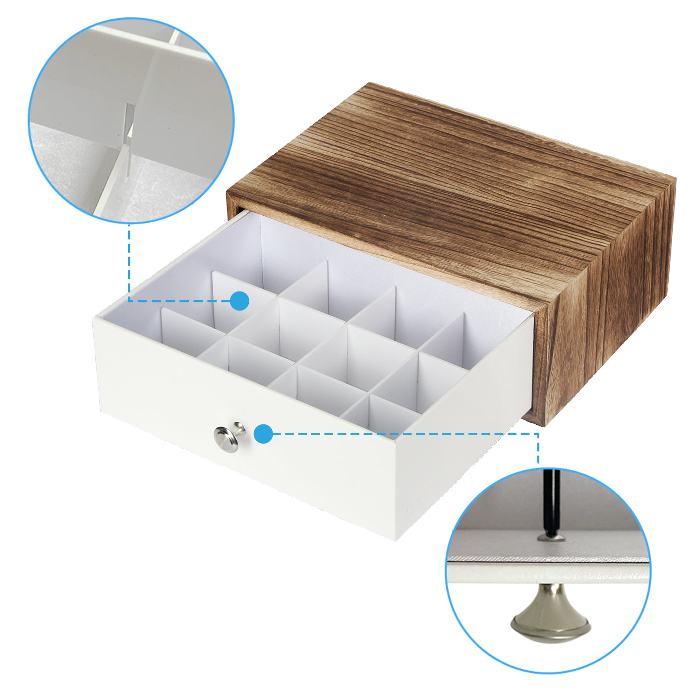 Jackcube Design Kitchen scatola portabustine tè legno 12 scomparti