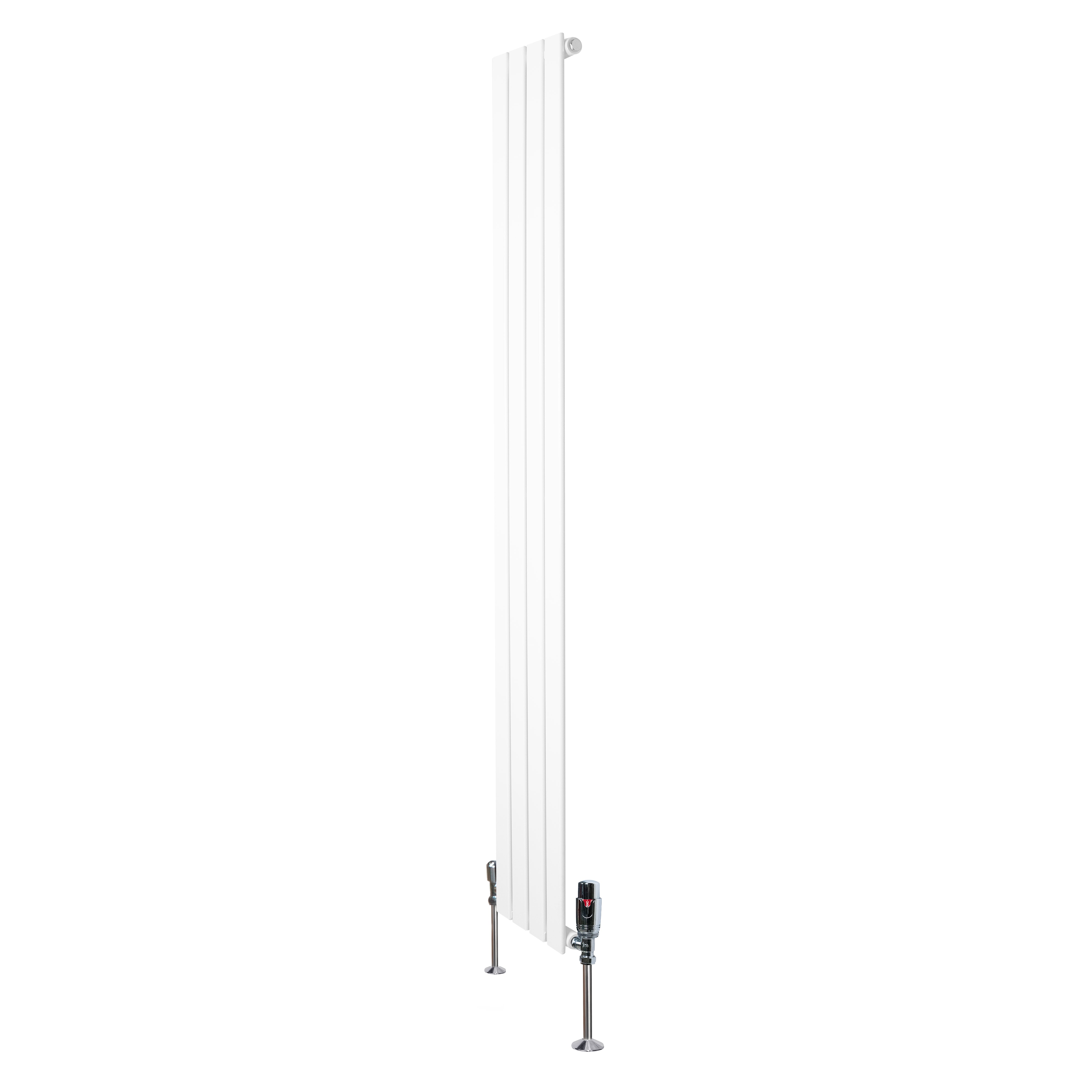 Q-Rax Radiatore Piatto Monocolonna 1800x280 Bianco Valvole