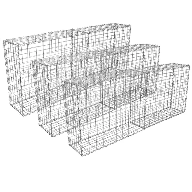 Q-Rax Deposito 6 gabbioni 100x95x30 cm acciaio zincato