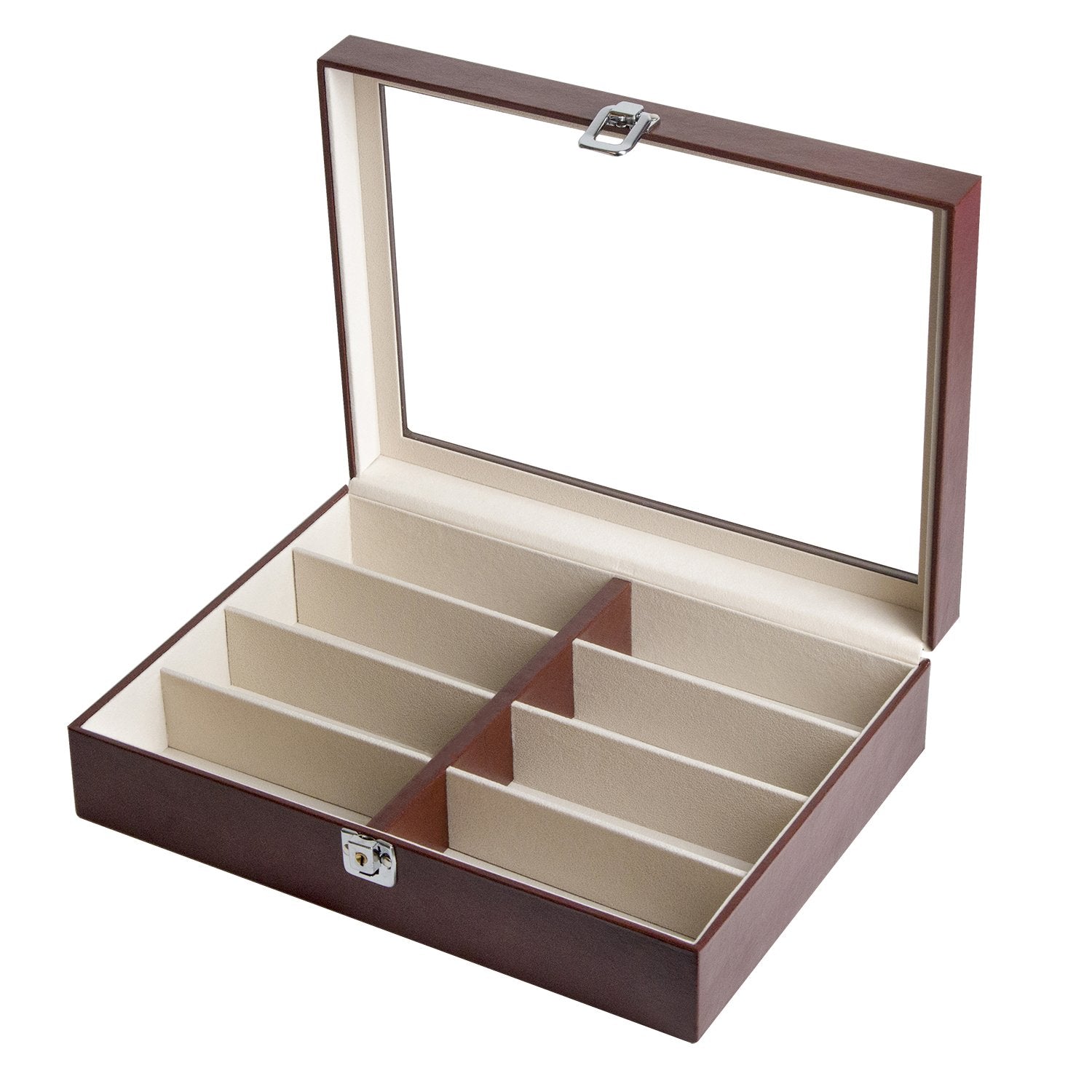 Jackcube Makeup & Jewelry Porta Occhiali Marrone 8 Scomparti