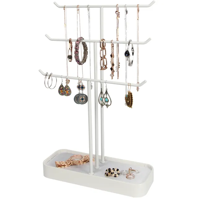 Jackcube Design Makeup Jewelry Stand 3 Livelli Bianco Vassoio