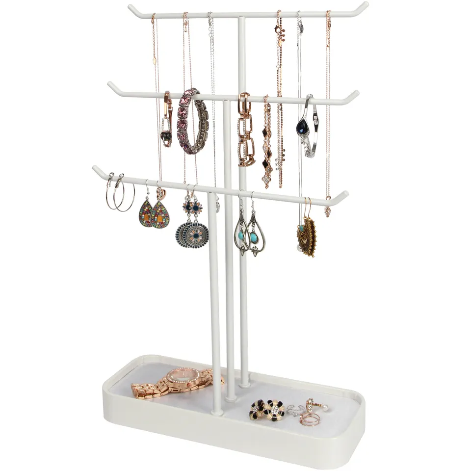 Jackcube Design Makeup Jewelry Stand 3 Livelli Bianco Vassoio