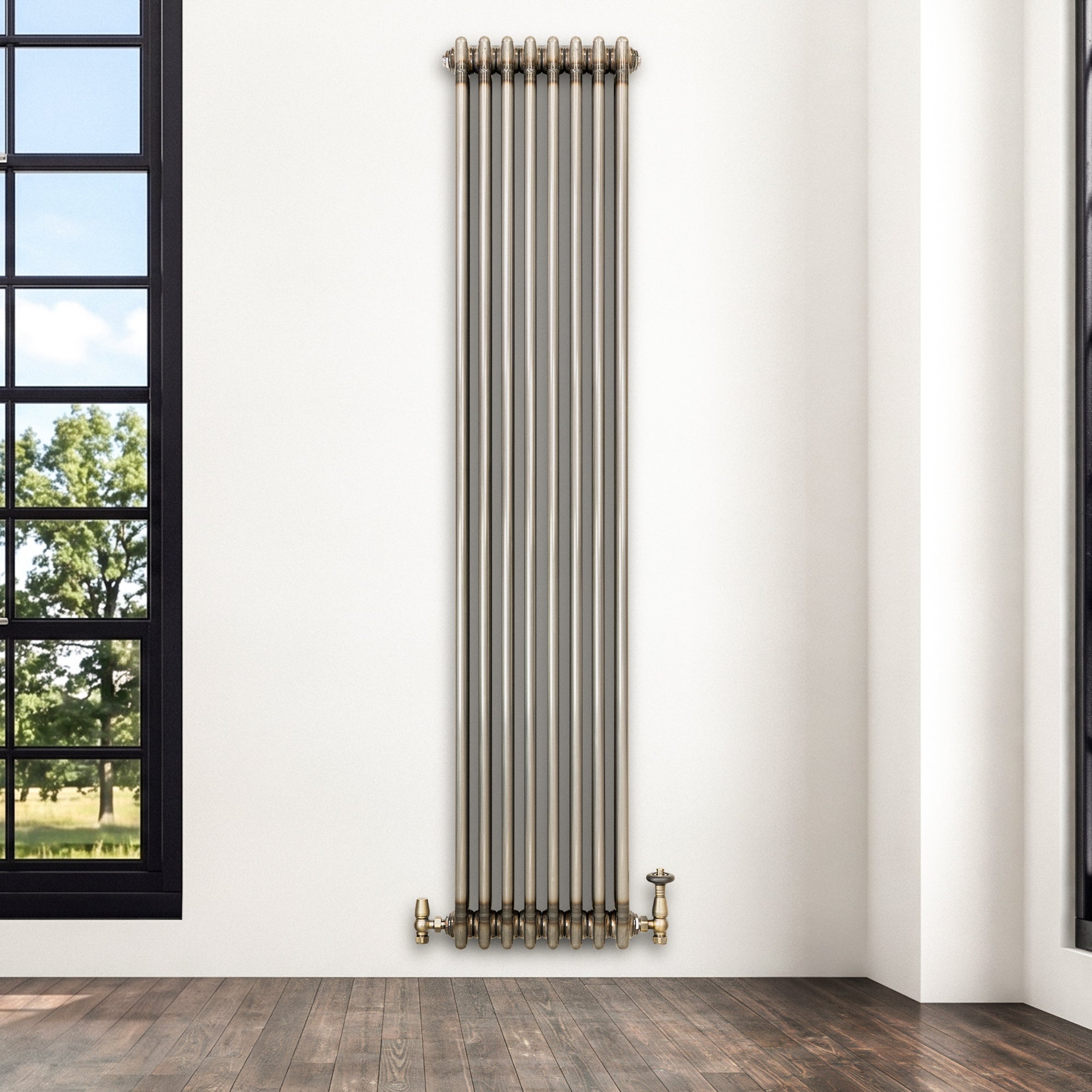 Q-Rax Radiatori Tradizionali 1800x380mm 3 Colonne Metallo Grezzo
