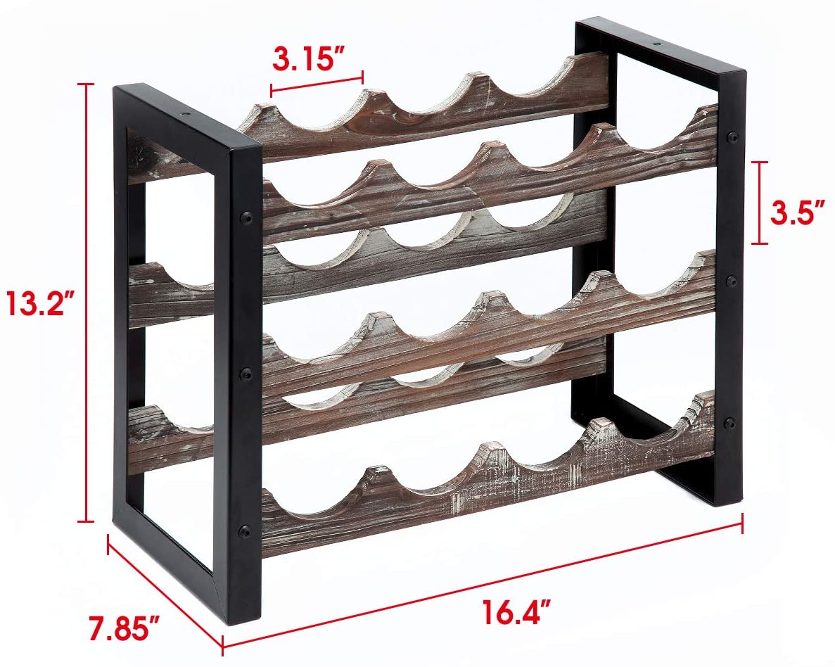 Jackcube Design Kitchen portavino 3 livelli 12 bottiglie legno